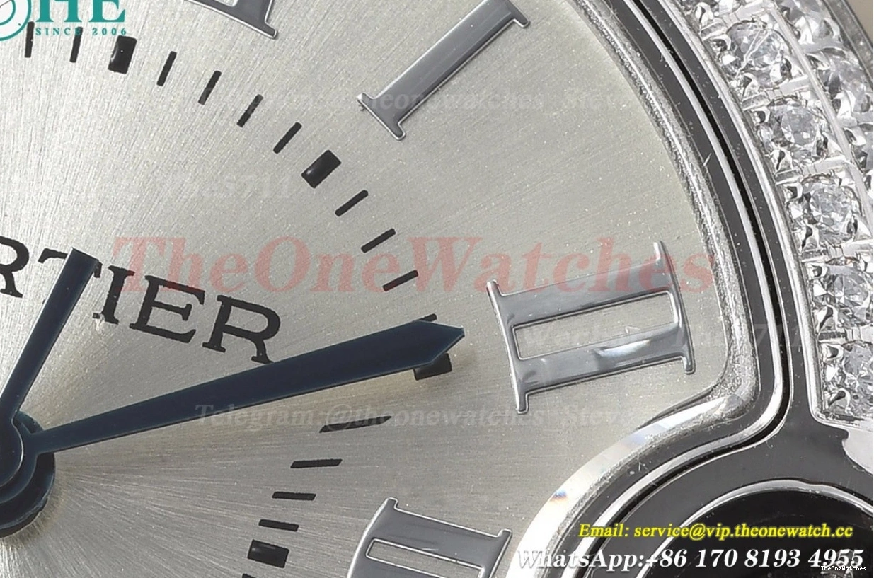 GDF Dial Cartier LE 33mm De Silver Dia SS Bleu NH05 Ballon 0415
